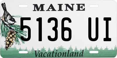 ME license plate 5136UI