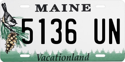 ME license plate 5136UN