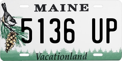ME license plate 5136UP