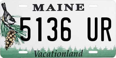 ME license plate 5136UR