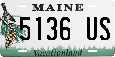 ME license plate 5136US