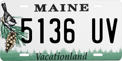 ME license plate 5136UV