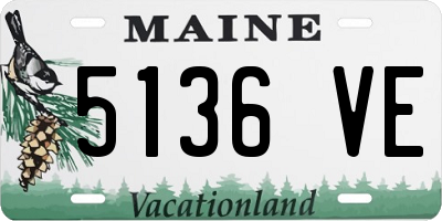 ME license plate 5136VE