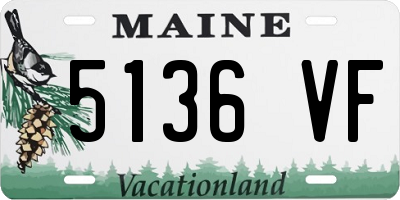 ME license plate 5136VF