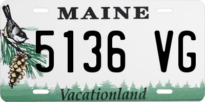 ME license plate 5136VG