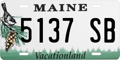 ME license plate 5137SB