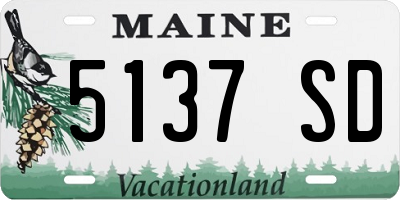 ME license plate 5137SD