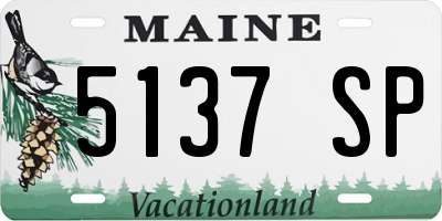 ME license plate 5137SP