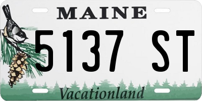 ME license plate 5137ST
