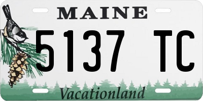 ME license plate 5137TC