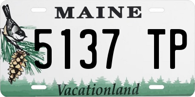 ME license plate 5137TP