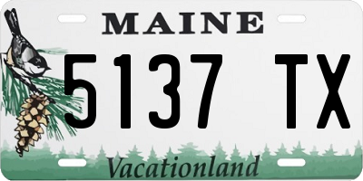 ME license plate 5137TX