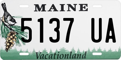 ME license plate 5137UA