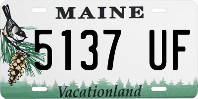 ME license plate 5137UF