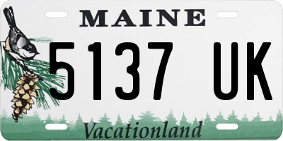 ME license plate 5137UK