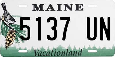 ME license plate 5137UN