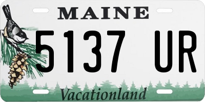 ME license plate 5137UR