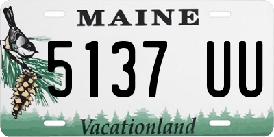 ME license plate 5137UU