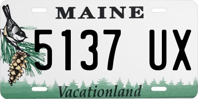 ME license plate 5137UX