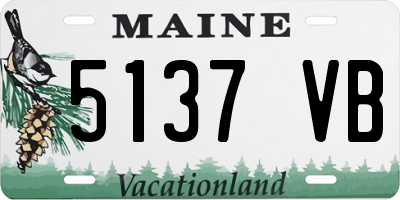 ME license plate 5137VB