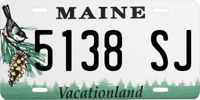ME license plate 5138SJ