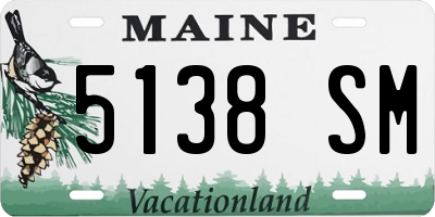 ME license plate 5138SM