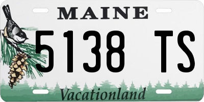 ME license plate 5138TS