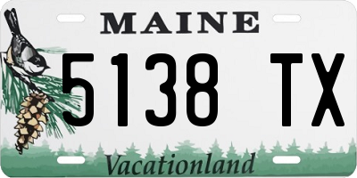 ME license plate 5138TX