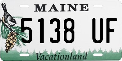 ME license plate 5138UF