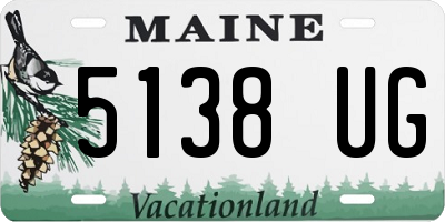 ME license plate 5138UG