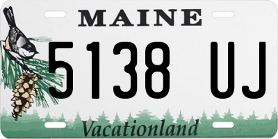ME license plate 5138UJ