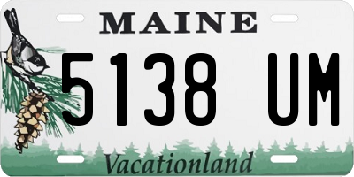 ME license plate 5138UM