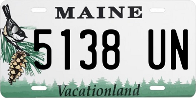 ME license plate 5138UN