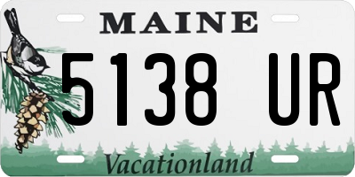 ME license plate 5138UR