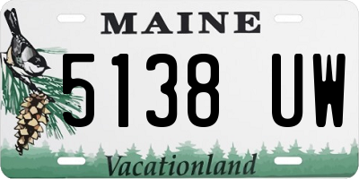 ME license plate 5138UW