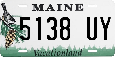 ME license plate 5138UY