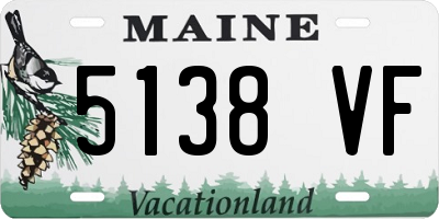 ME license plate 5138VF