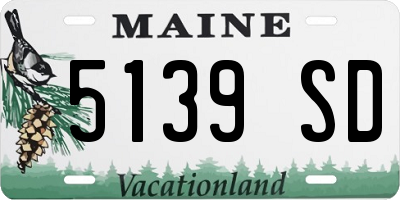 ME license plate 5139SD