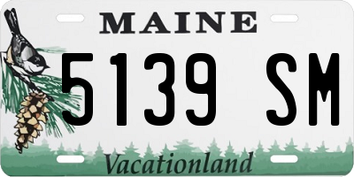 ME license plate 5139SM