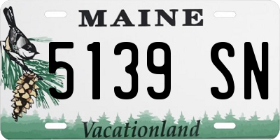 ME license plate 5139SN
