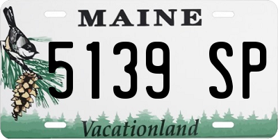 ME license plate 5139SP