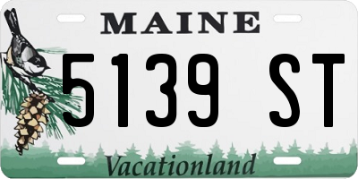 ME license plate 5139ST