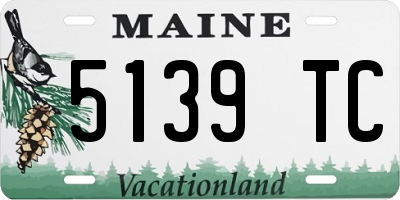 ME license plate 5139TC