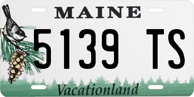 ME license plate 5139TS