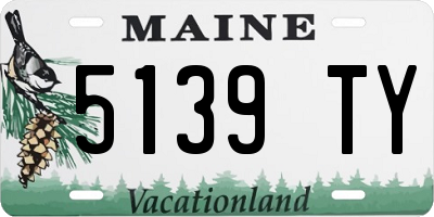 ME license plate 5139TY