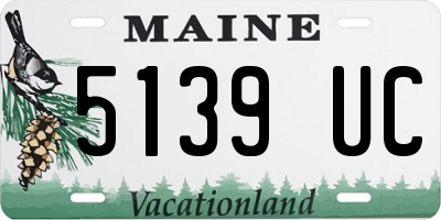 ME license plate 5139UC