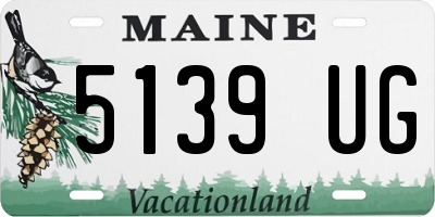 ME license plate 5139UG