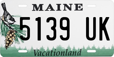 ME license plate 5139UK