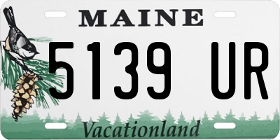 ME license plate 5139UR