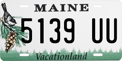 ME license plate 5139UU